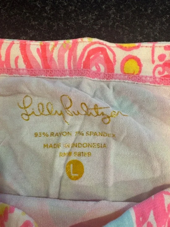 Lilly Pulitzer Pink Yellow Sunburst Print Women's Dress - Picture 3 of 3